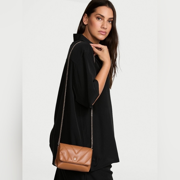 NWT! Victoria's Secret Tan MINI CONVERTIBLE Bag - Picture 3 of 11